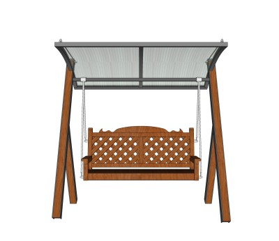 现代秋千草图大师模型，秋千椅sketchup模型下载