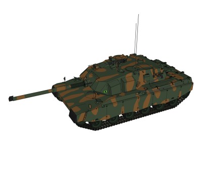 现代巴西坦克草图大师模型，坦克sketchup模型下载